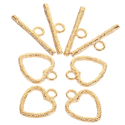 TEHAUX 2 Sätze Knebelverschlüsse Aus Edelstahl Verbinder Halskettenketten Für Die Schmuckherstellung Armbandmaterial Sterling Verschlüsse Für Halskette Crimpen Metallisch Rostfreier Stahl von TEHAUX