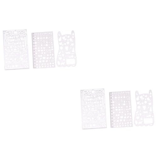 TEHAUX 2 Sätze Lesezeichenhandlineer Zeichnung Journaling Klein Schablonen Malschablone Kunst Schablone Malvorlage Edelstahl 304 Silver 3 Stücke * 2 TEHAUX 2 Sätze Lesezeichenhandlineer Zeichnung Journaling Klein Schablonen Malschablone Kunst Schablone Malvorlage Edelstahl 304 Silver 3 Stücke * 2 von TEHAUX