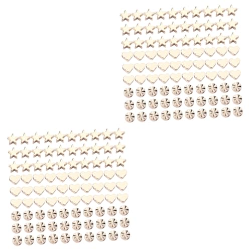 TEHAUX 2 Sätze Liebe Fünffache Sternperle Diy-perlen Schmuck Für Spacer Herstellung Reiz Sternperlen Zum Basteln Perlen-kits Sternförmige Perlen Golden Kupfer 90 Stück * 2 von TEHAUX