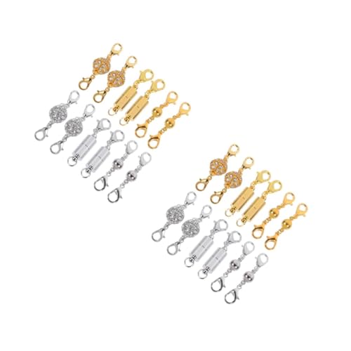 TEHAUX 2 Sätze Magnetisches Verschlussselabbesser Verbindungsschnalle Magnetschnalle Für Schmuck Diy Zubehör Handgefertigtes Accessoire Legierung 16 Stück * 2 von TEHAUX