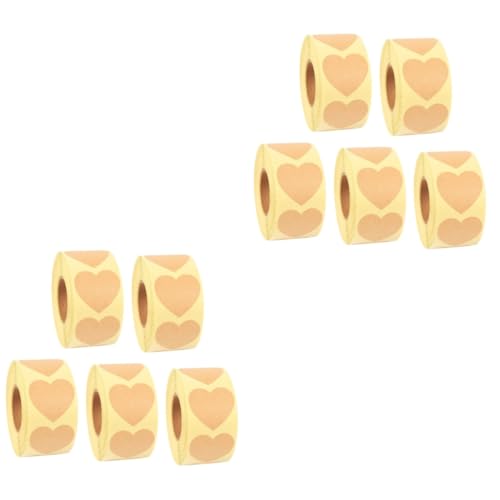 TEHAUX 2 Sätze Party-geschenkanhänger Etiketten Aufkleber Süß Klein Aufkleber Vorhanden Verpackungsaufkleber Aufkleber Für Geschenkanhänger Klebetiketten Kraftpapier 5 Rollen * 2 von TEHAUX