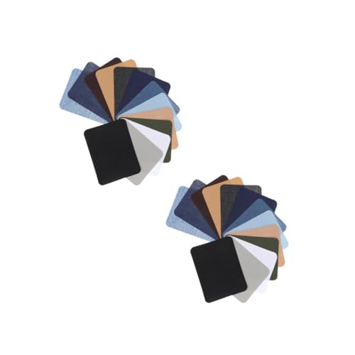 TEHAUX 2 Sätze Patch Denim Flicken Aufnähen Aufnäher Für Jeans Klein Bügelbilder Sewing Accessories Applikationen Zum Nähen Von Kleidung Reparaturflicken Für Kleidung Stoff 24 Stück * 2 von TEHAUX