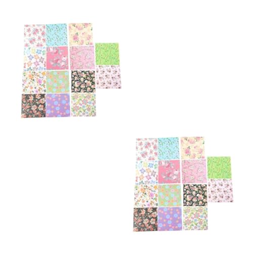TEHAUX 2 Sätze Quadratisches Papier Esspapier Bedrucken Kraftpapier Craft Paper Bastelpapier Kraft Paper Druckpapier Papiere Falten Faltpapier Blume Kreatives Origami 120 Stück * 2 von TEHAUX