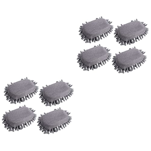 TEHAUX 2 Sätze Radiergummi Staubfreier Tafelwischer Tafelreiniger Tafelwischer Für Zu Hause Whiteboard-staubtuch Brettreiniger Brettwischer Kreidereiniger Chenille Grey 4 Stück * 2 von TEHAUX