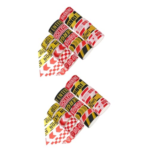 TEHAUX 2 Sätze Scrapbooking Sticker Scrapbook Stickers Gefahrenband Scrapbooking Tape Papierklebeband Selber Machen Dekoratives Klebeband Für Einklebebuch Japanisches Papier 16 Rollen * 2 von TEHAUX