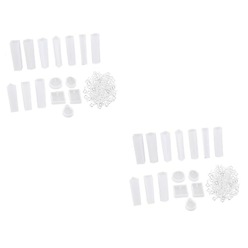 TEHAUX 2 Sätze Silikonformen Set für Schmuckherstellung Teiliges Diy Pendant Mould für Anhänger Ohrschmuck und Handgemachte Accessoires für Bastelprojekte und Designs von TEHAUX