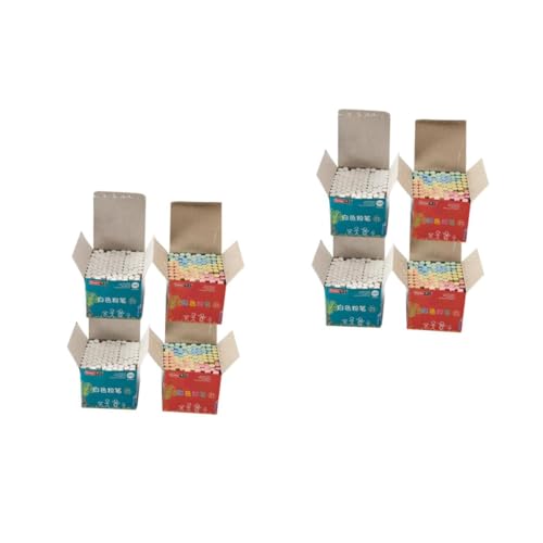 TEHAUX 2 Sätze Staubfreie Kreide Schulmaterial Kreidestifte Pastellkreiden Pastel Kugelschreiber Gipskreide Bunte Kreiden Tragbare Kreide 4boxen*2 von TEHAUX