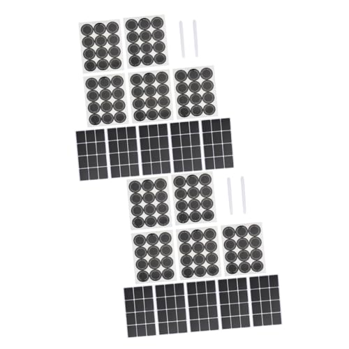 TEHAUX 2 Sätze runde etikettenaufkleber preisschild slico aktenordner ab flasche aufklebebuchstaben sticker Wasserdichte Aufkleber Unterrichtsvorräte Tafelzubehör flüssiges Pulver Black von TEHAUX