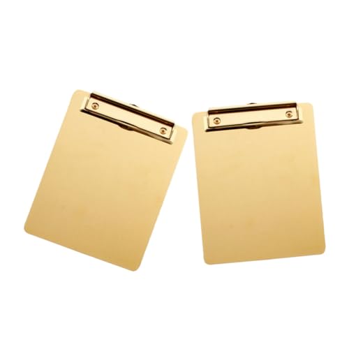 TEHAUX 2 Stück Aktenaufbewahrungstafel-clip Zwischenablage Bretter Planke Optische Zeichentafel Klemmbrett Aus Metall Klemmbrett Aus Edelstahl Klemmbrett Rostfrei Rostfreier Stahl Golden TEHAUX 2 Stück Aktenaufbewahrungstafel-clip Zwischenablage Bretter Planke Optische Zeichentafel Klemmbrett Aus Metall Klemmbrett Aus Edelstahl Klemmbrett Rostfrei Rostfreier Stahl Golden von TEHAUX