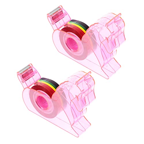TEHAUX 2 Stück Bandschneider Klebeband Mit Abroller Packbandspender Desktop Klebebandspender Süß Schulbedarf Bandrolle Kawaii Schulmaterial Kleiner Bandhalter Rosa Plastik TEHAUX 2 Stück Bandschneider Klebeband Mit Abroller Packbandspender Desktop Klebebandspender Süß Schulbedarf Bandrolle Kawaii Schulmaterial Kleiner Bandhalter Rosa Plastik von TEHAUX
