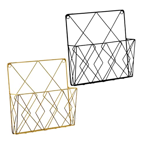TEHAUX 2 Stück Bücherregal Papier Organizer Wandhalterung Organizer für hängende Wandordner office organizer büro organizer Hängeregistratur für die Wand Datei Organizer Wandhalterung von TEHAUX