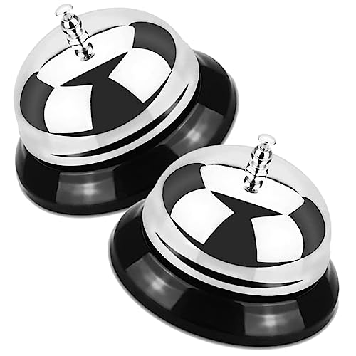 TEHAUX 2 Stück Chuancai-Glocke rezeptionsklingel rezeptionsglocke tischglocke Empfangsglocke Mittagsglocke Forderung retro laut Schreibtischklingel für Restaurant Handglocke Metall Silver TEHAUX 2 Stück Chuancai-Glocke rezeptionsklingel rezeptionsglocke tischglocke Empfangsglocke Mittagsglocke Forderung retro laut Schreibtischklingel für Restaurant Handglocke Metall Silver von TEHAUX