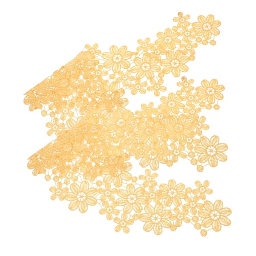TEHAUX 2 Stück Diy Spitzenkragen mit Hohlem Design Bestickter Blumenkoller für Kleidungsstücke Gelb TEHAUX 2 Stück Diy Spitzenkragen mit Hohlem Design Bestickter Blumenkoller für Kleidungsstücke Gelb von TEHAUX