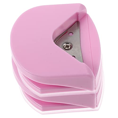 TEHAUX 2 Stück Eckschneider spitzmaschine kantenschleifmaschine DIY Werkzeug Kantenschneider für Papierhandwerk Eckenschneider runder runden Stanzwerkzeug praktischer Eckenrunder Abs Rosa von TEHAUX