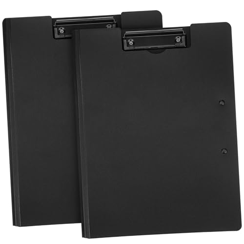 TEHAUX 2 Stück Faltbare Klemmbretter Clipboard mit Doppelclip Leichter und Stabiler Dokumentenorganizer für Büro und Klassenzimmer für Präsentationen und Notizen von TEHAUX