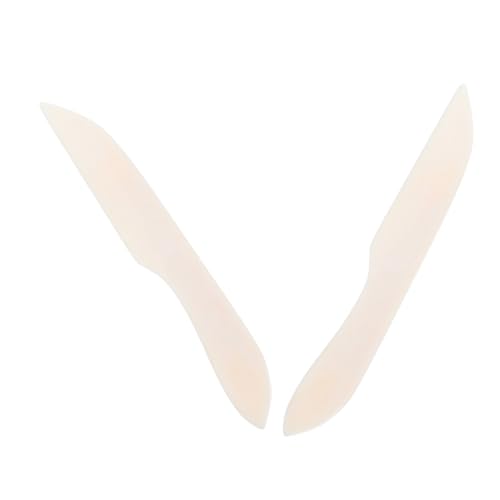 TEHAUX 2 Stück Falzbein, Papierfalter, Falz- Und Polierwerkzeug, Falzwerkzeug Zum Basteln, Buchbinden, Scrapbooking, Buchbinden, Papierkarten, Basteln, Lederpolieren, Beige von TEHAUX
