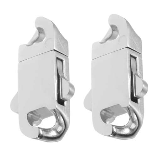 TEHAUX 2 Stück Fußkettchen Karabinerhaken Metall Halskette Verbinder Armband Edelstahl Zubehör Halsketten Und Verschluss Verschluss Sichere Kette Schlüsselanhänger Für DIY von TEHAUX