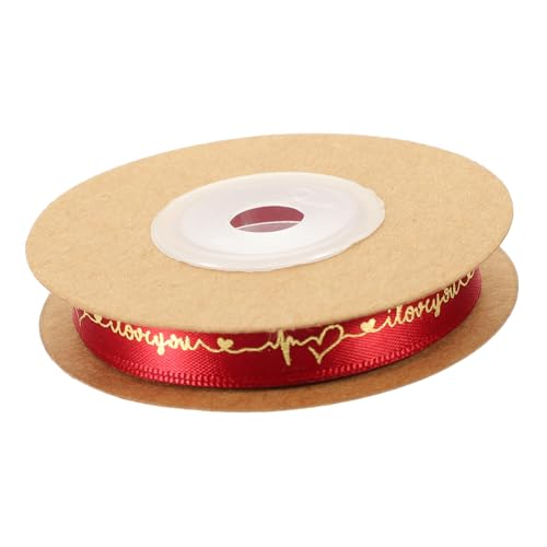TEHAUX 2 Stück Glänzendes Buchstaben Dekoband aus Polyester Robustes Geschenkband für DIY Geschenkverpackung Vielseitiges Zierband zum Basteln und Nähen für Zuhause und Partydekoration von TEHAUX