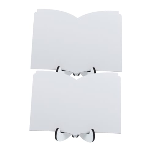 TEHAUX 2 Stück Holz Sublimations Bilderrahmen Foto DIY Zubehör für Abschluss Dekoration Buchform mit Ständer Robust und Sicher für Wärmeübertragung von TEHAUX