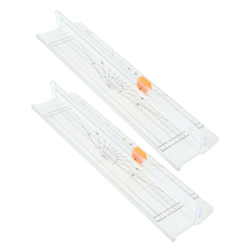 TEHAUX 2 Stück Papierschneider manuelles Schneidwerkzeug Trimmer-Ersatz Trimmer für Papier Bastelpapier-Trainingsgerät Bastelpapier Rostfreier Stahl Weiß von TEHAUX