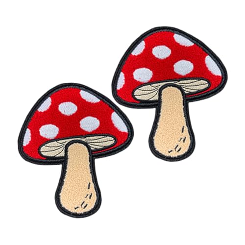 TEHAUX 2 Stück Pilz Aufnäher zum Aufbügeln Cartoon Stickerei Patches aus Langlebigem Polyester DIY Stoffdeko für Jacken Taschen Kleidung Einfache Anwendung ohne Nähen TEHAUX 2 Stück Pilz Aufnäher zum Aufbügeln Cartoon Stickerei Patches aus Langlebigem Polyester DIY Stoffdeko für Jacken Taschen Kleidung Einfache Anwendung ohne Nähen von TEHAUX