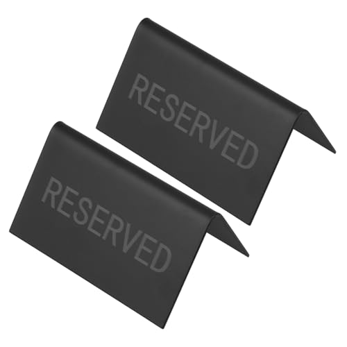TEHAUX 2 Stück Reserviert Tischschild Edelstahl Platzreservierung für Restaurant Hochzeit Bar Stapelbar Leicht Minimalistisches Design für Veranstaltungen und Hotels von TEHAUX