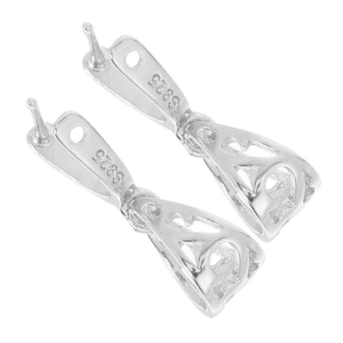 TEHAUX 2 Stück Silberfarbene Anhängerverbinder für Halsketten und Armbänder Metall Klemmbügel Verschluss mit Sicherer Fixierung für DIY Schmuckherstellung und Bastelprojekte TEHAUX 2 Stück Silberfarbene Anhängerverbinder für Halsketten und Armbänder Metall Klemmbügel Verschluss mit Sicherer Fixierung für DIY Schmuckherstellung und Bastelprojekte von TEHAUX