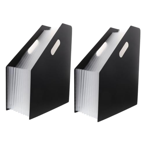 TEHAUX 2 Stück Teiliges Erweiterbares Organizer Vertikaler Dateiordner Großer Kapazität Mobiler Büro Schreibtisch-dokumentenorganisator Schwarzer Faltbarer Aktenhalter TEHAUX 2 Stück Teiliges Erweiterbares Organizer Vertikaler Dateiordner Großer Kapazität Mobiler Büro Schreibtisch-dokumentenorganisator Schwarzer Faltbarer Aktenhalter von TEHAUX