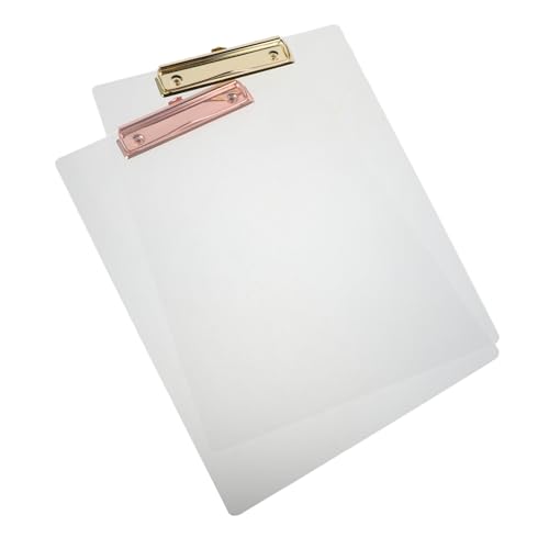 TEHAUX 2 Stück Transparente Clipboards mit Stabilem Klemmbrett Leicht und Schlank für Büro Schule und Zuhause Klare Sicht Dokumente Zuverlässige Befestigung für Effiziente Organisation TEHAUX 2 Stück Transparente Clipboards mit Stabilem Klemmbrett Leicht und Schlank für Büro Schule und Zuhause Klare Sicht Dokumente Zuverlässige Befestigung für Effiziente Organisation von TEHAUX