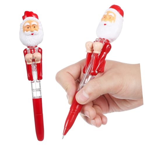 TEHAUX 2 Stück Weihnachts Kugelschreiber Santa Claus Design Decompression Schreibwaren für Schüler und Partys Bunte Stifte mit Zufälliger Farbgebung für Weihnachten und Zufällige Farbe TEHAUX 2 Stück Weihnachts Kugelschreiber Santa Claus Design Decompression Schreibwaren für Schüler und Partys Bunte Stifte mit Zufälliger Farbgebung für Weihnachten und Zufällige Farbe von TEHAUX