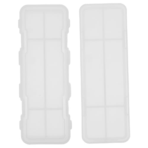 TEHAUX 2 Stück Wiederverwendbare Silikonform Stifthalter Gießform DIY Kleine Aufbewahrungsbox Form für Epoxidharz Basteln Geschenkidee für Büro und Zuhause von TEHAUX