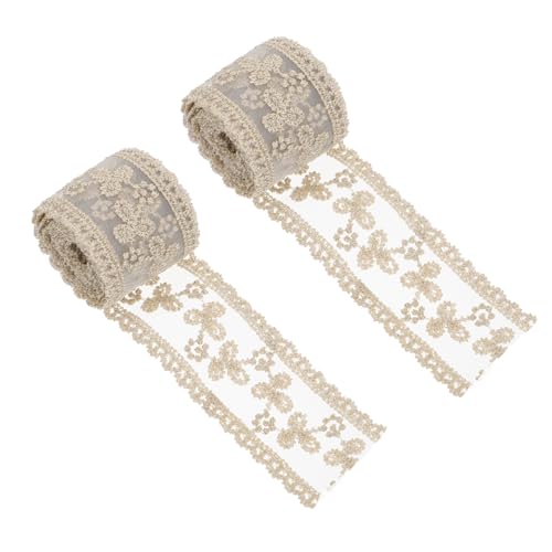 TEHAUX 2 Stücke Schmuckzubehör Basteln Stoffband Seide Grünes Drahtband Band Aus Kopfbedeckungsmaterial Bänder Für Handwerk Flechten Spitzenband Aus Stoff Herstellung Trimmen Garn Beige TEHAUX 2 Stücke Schmuckzubehör Basteln Stoffband Seide Grünes Drahtband Band Aus Kopfbedeckungsmaterial Bänder Für Handwerk Flechten Spitzenband Aus Stoff Herstellung Trimmen Garn Beige von TEHAUX