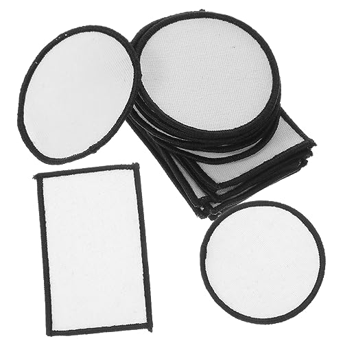TEHAUX 20 Stück Blanko-applikation Zum Aufbügeln Flicken Für Kleidung Stickprojekt Leerer Fleck Kleidungsflicken Leere Patches Zum Sticken Flecken Diy Kleidungszubehör Polyester von TEHAUX