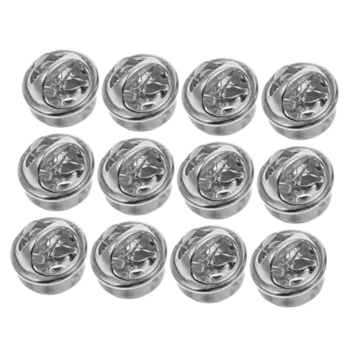 TEHAUX 20 Stück Edelstahl Anstecknadel Rückseiten Pin Locking Back Sicherer Verschluss für Broschen Anstecker Kleidung Taschen Jacken DIY Zubehör von TEHAUX
