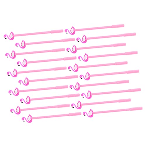 TEHAUX 20 Stück Flamingo-gelstift Funky Klein Für Party Kugelschreiber Gelstift Aus Kunststoff Mit Feiner Spitze Schreiben Gelstift Geschenkschild-gelstift Rosa Plastik von TEHAUX
