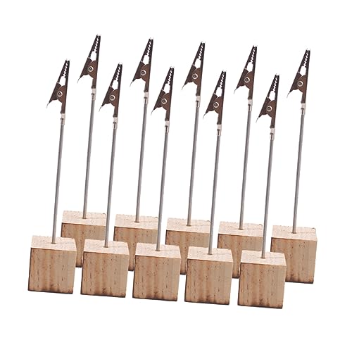 TEHAUX 20 Stück Holz Tischkartenhalter Kreative Namens und Menükartenklammern für Hochzeiten Partys und Zuhause für Foto Displays und Notizen von TEHAUX