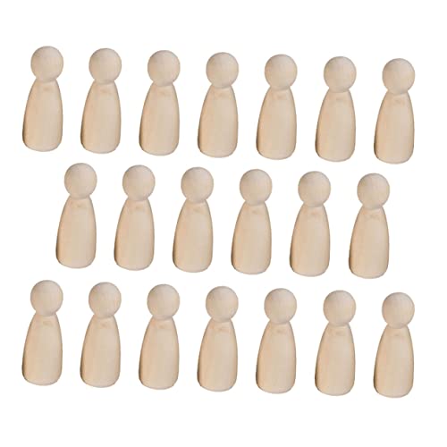 TEHAUX 20 Stück Kleine Holzpuppen zum Bemalen für DIY Graffiti Natürliche Holzfiguren Mädchenform Hellgelb für Bastelprojekte und Kreative Dekoration TEHAUX 20 Stück Kleine Holzpuppen zum Bemalen für DIY Graffiti Natürliche Holzfiguren Mädchenform Hellgelb für Bastelprojekte und Kreative Dekoration von TEHAUX