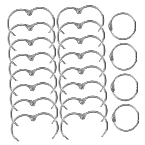 TEHAUX 20 Stück Metall Buchringe Loseblatt Ringe für Karteikarten Scrapbooks Flashcards Einfach zu Öffnende Binderinge aus Robustem Metall für Büro und Schule TEHAUX 20 Stück Metall Buchringe Loseblatt Ringe für Karteikarten Scrapbooks Flashcards Einfach zu Öffnende Binderinge aus Robustem Metall für Büro und Schule von TEHAUX