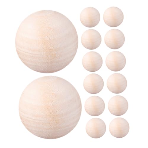 TEHAUX 20 Stück Naturbelassene Holzperlen Unlackiert Runde Holzperlen Für DIY Weihnachtsdeko Basteln Schmuckherstellung Kreative Handwerksprojekte Und Kinderförderung von TEHAUX