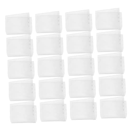 TEHAUX 20 Stück Notizbuch-ordnertaschen: Transparente Pvc-taschen Für 6-ring-ordner, Dokumentenablagehüllen Für Die Budgetplanung, Reisebüro, Schule, Heimorganisation von TEHAUX