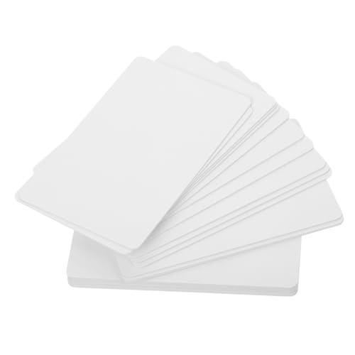 TEHAUX 20 Stück PVC Blankokarten Weiße Karten für Tintenstrahldrucker Doppelseitiger Druck Kompatibel Badge Druckern für Ausweise und Kreditkarten von TEHAUX