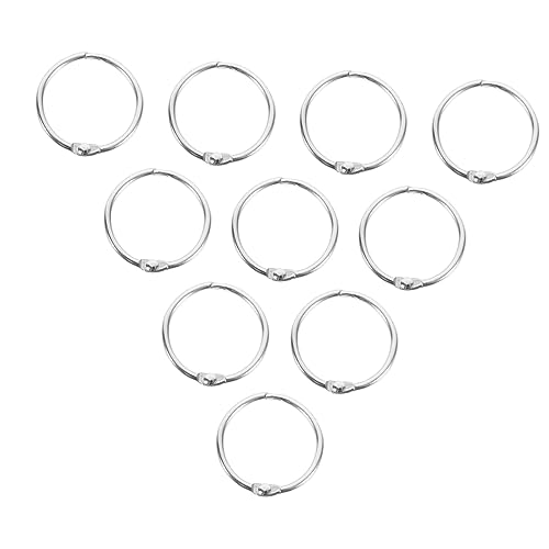 TEHAUX 20 Stück Schlüsselanhänger Bücherbinder-Clips Ring Für Karteikarten Ringe Für Karteikarten Kleine Binderinge Loseblatt-Buchringe Loseblatt-Binderinge Bindezubehör TEHAUX 20 Stück Schlüsselanhänger Bücherbinder-Clips Ring Für Karteikarten Ringe Für Karteikarten Kleine Binderinge Loseblatt-Buchringe Loseblatt-Binderinge Bindezubehör von TEHAUX
