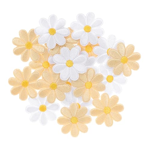 TEHAUX 20 Stück Teiliges Bestickte Gänseblümchen Aufnäher zum Aufbügeln Hitzebeständig Dekorativ für Kleidung Rucksäcke Hüte DIY Textilapplikationen Gelb Weiße Blütenmotive TEHAUX 20 Stück Teiliges Bestickte Gänseblümchen Aufnäher zum Aufbügeln Hitzebeständig Dekorativ für Kleidung Rucksäcke Hüte DIY Textilapplikationen Gelb Weiße Blütenmotive von TEHAUX