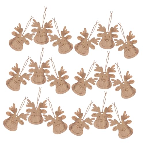 TEHAUX 20 Stück Teiliges DIY Rentier Naturbelassene Bastelspäne für Weihnachtsbaumdekoration Handbemaltes Rentier-holzstück Originelles Bastelspielzeug für Geschenkidee und TEHAUX 20 Stück Teiliges DIY Rentier Naturbelassene Bastelspäne für Weihnachtsbaumdekoration Handbemaltes Rentier-holzstück Originelles Bastelspielzeug für Geschenkidee und von TEHAUX