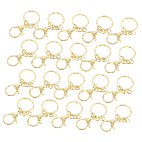 TEHAUX 20 Stück Teiliges Kleine Metall Lobster Karabiner mit Kette Robuste Eisen Schlüsselanhänger Clips für DIY Schmuckherstellung Zuverlässige Verschlüsse für Schlüsselringe und TEHAUX 20 Stück Teiliges Kleine Metall Lobster Karabiner mit Kette Robuste Eisen Schlüsselanhänger Clips für DIY Schmuckherstellung Zuverlässige Verschlüsse für Schlüsselringe und von TEHAUX