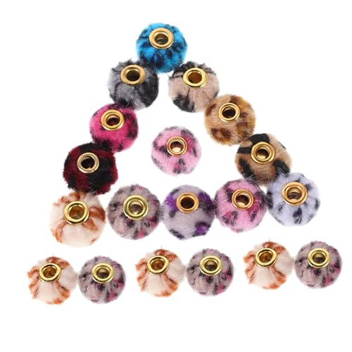 TEHAUX 20 Stück Teiliges Leopardenmuster Plüschperlen mit Geraden Löchern Mehrfarbige Runde Abstandsperlen für DIY Schmuckherstellung Armbänder Schlüsselanhänger und Kreative TEHAUX 20 Stück Teiliges Leopardenmuster Plüschperlen mit Geraden Löchern Mehrfarbige Runde Abstandsperlen für DIY Schmuckherstellung Armbänder Schlüsselanhänger und Kreative von TEHAUX