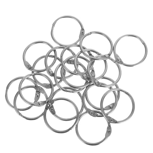 TEHAUX 20 Stück Teiliges Metall Buchring Offene Lose Binder Ringe Vielseitig für Scrapbooks Karteikarten und Dokumentenbindung Robustes Metall für Schule und Büro von TEHAUX