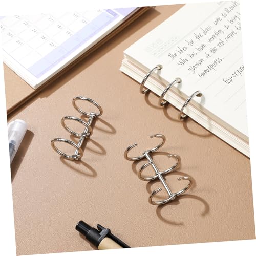 TEHAUX 20 Stück Teiliges Metall-buchbinderinge Innenring Sicher Schließende Binderinge für Schreibtischkalender Notizbücher Fotoalben Scrapbooks Einfach zu Öffnen Verwenden von TEHAUX