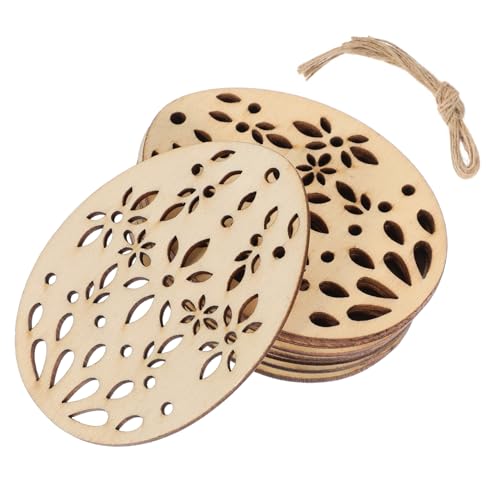 TEHAUX 20 Stück Teiliges Ostereier Holzanhänger mit Hanfseil DIY Dekoration für Ostern Hängende Verzierungen für Zuhause Garten und Partys für Kreative Bastelprojekte und Festliche TEHAUX 20 Stück Teiliges Ostereier Holzanhänger mit Hanfseil DIY Dekoration für Ostern Hängende Verzierungen für Zuhause Garten und Partys für Kreative Bastelprojekte und Festliche von TEHAUX