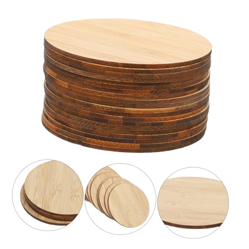 TEHAUX 20 Stück Teiliges Runde Bambusrohlinge Natürliche DIY Malunterlage Tragbare Unbearbeitete Holzscheiben für Bastelprojekte Personalisierbar Sicher und Gesund TEHAUX 20 Stück Teiliges Runde Bambusrohlinge Natürliche DIY Malunterlage Tragbare Unbearbeitete Holzscheiben für Bastelprojekte Personalisierbar Sicher und Gesund von TEHAUX